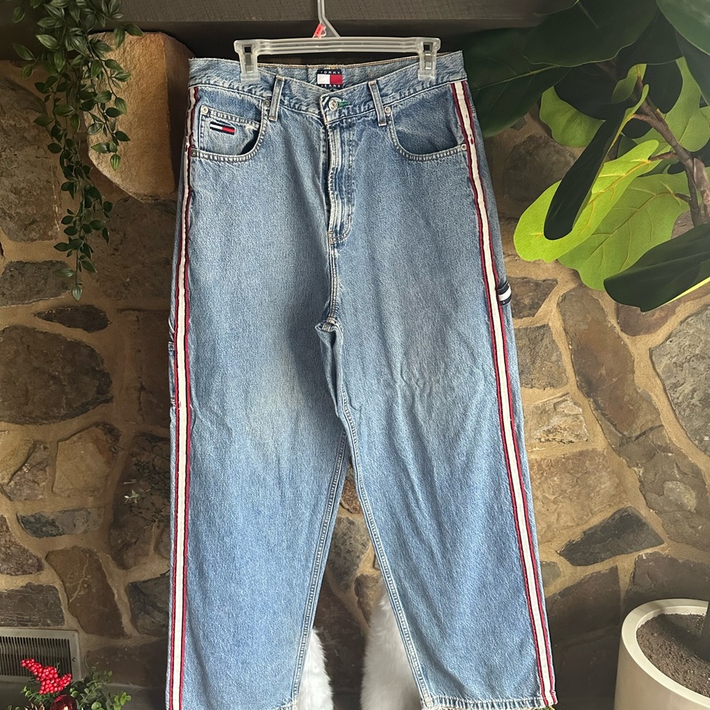 Tommy Hilfiger Light Blue Men's Jeans with Side Stripes